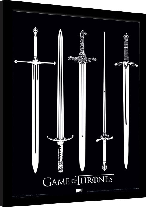 Zarámovaný plakát Hra o Trůny (Game of Thrones) - Swords
