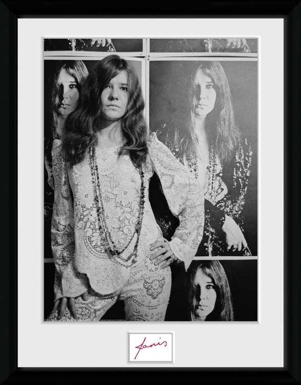 Zarámovaný plakát Janis Joplin - Wolman BW