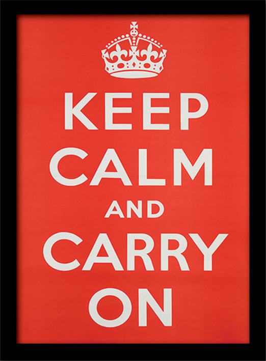 Oprawiony plakat Keep Calm and Carry On