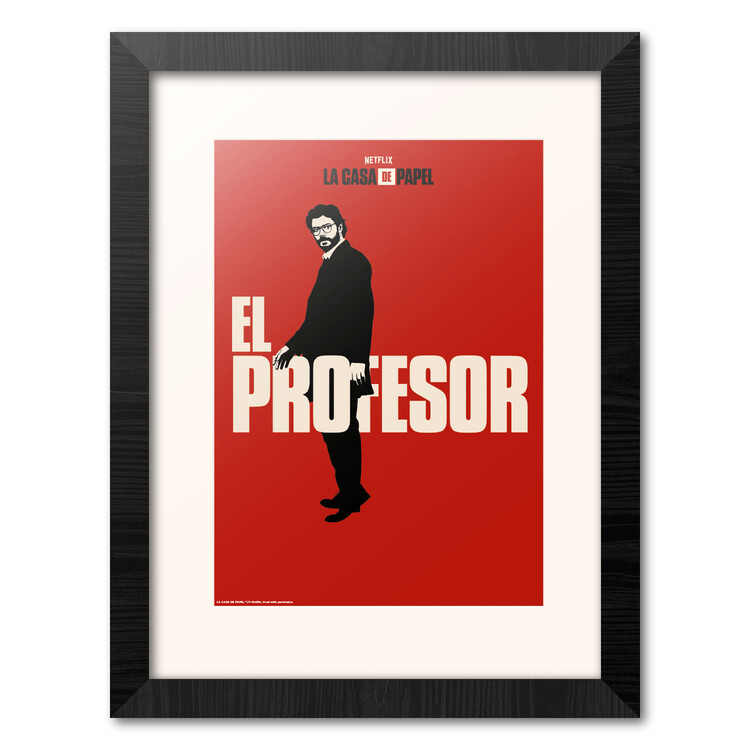 La Casa De Papel - El Profesor rámovaný obraz na zeď 