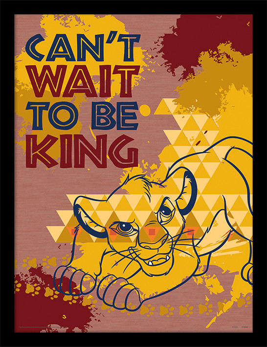 Zarámovaný plakát Lví Král - Can't Wait to be King