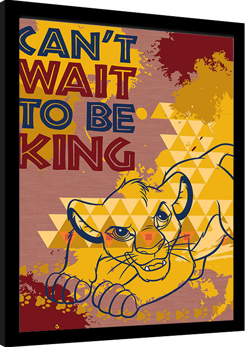 Zarámovaný plakát Lví Král - Can't Wait to be King