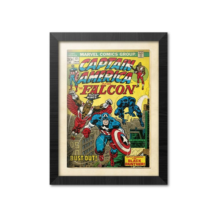 Zarámovaný plakát Marvel Comics - Captain America