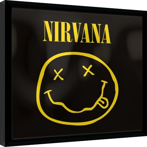 Zarámovaný plakát Nirvana - Smiley