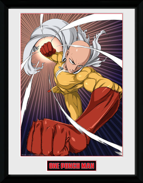 Oprawiony plakat One Punch Man - Speed Punch