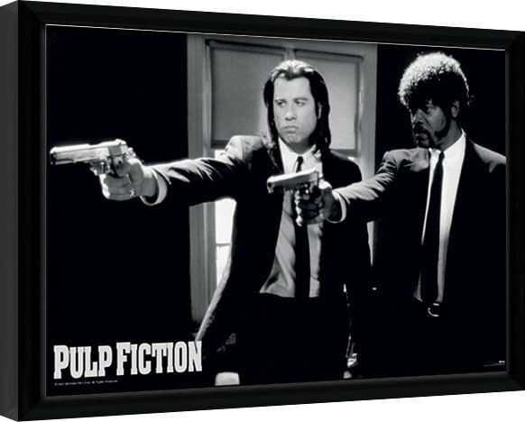 Zarámovaný plakát PULP FICTION - guns