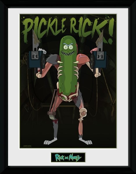 Zarámovaný plakát Rick and Morty - Rat Suit Pickle Rick