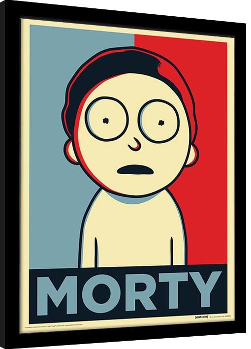 Zarámovaný plakát Rick & Morty - Morty Campaign