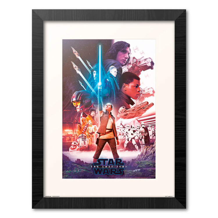 Zarámovaný plakát Star Wars: Episode VIII - The Last of the Jedi - Blue Saber