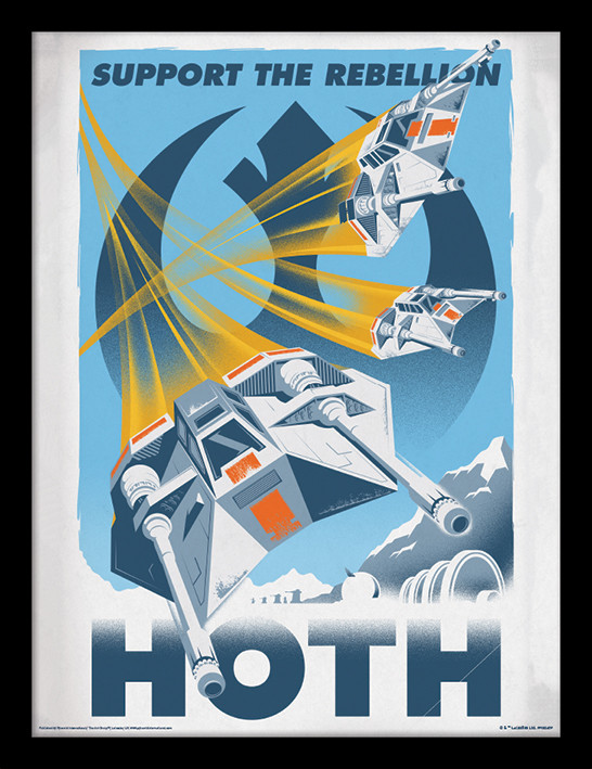 Zarámovaný plakát Star Wars - Hoth