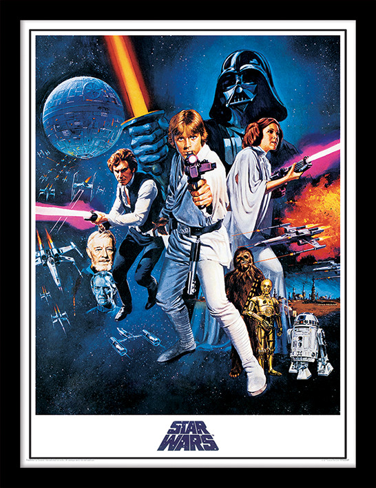 Zarámovaný plakát Star Wars: Nová naděje - One Sheet