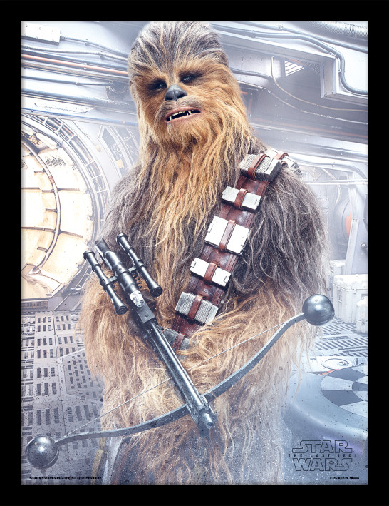 Zarámovaný plakát Star Wars: Poslední z Jediů - Chewbacca Bowcaster