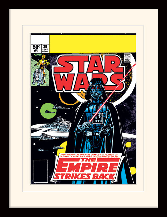 Zarámovaný plakát Star Wars - Vader Strikes Back