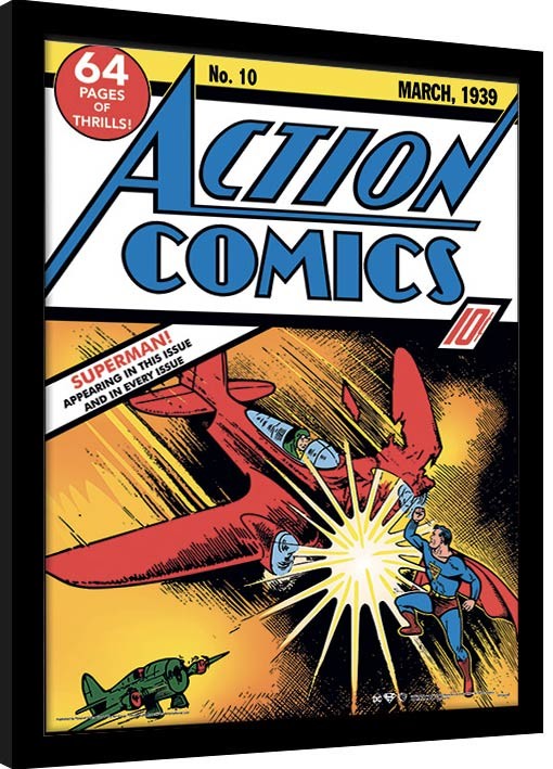 Zarámovaný plakát Superman - Action Comics No.10