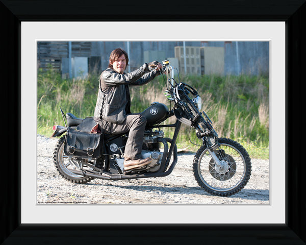 Oprawiony plakat THE WALKING DEAD - Daryl Bike
