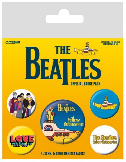 Zestaw przypinek The Beatles - Yellow Submarine