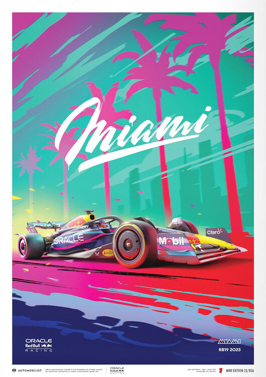 Umělecký tisk Oracle Red Bull Racing - Miami - 2023