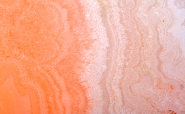 Sticker orange color agate macro