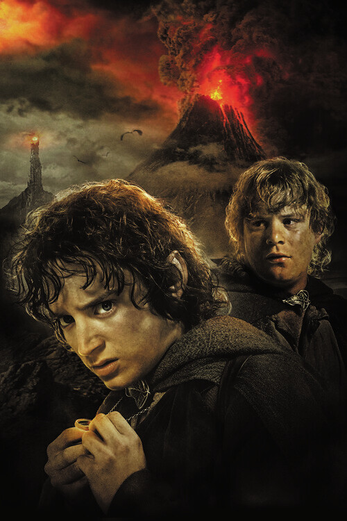 Samolepka Pán prstenů - Sam a Frodo