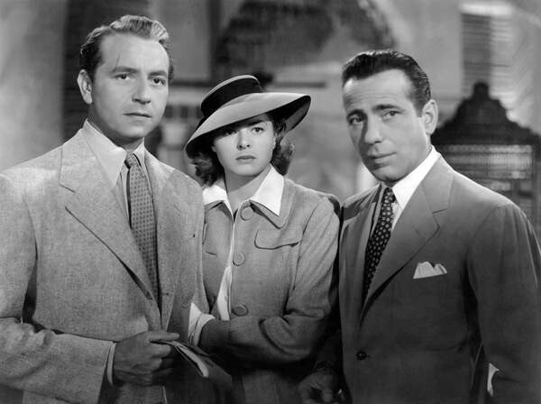 Matrica Paul Henreid, Ingrid Bergman and Humphrey Bogart