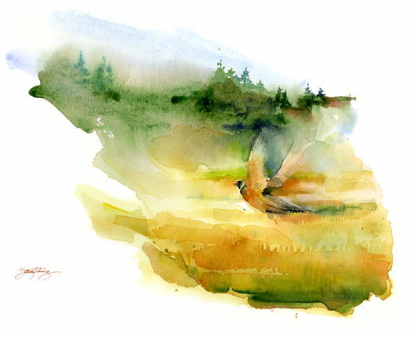 Tričko Pheasant in flight, 2015,