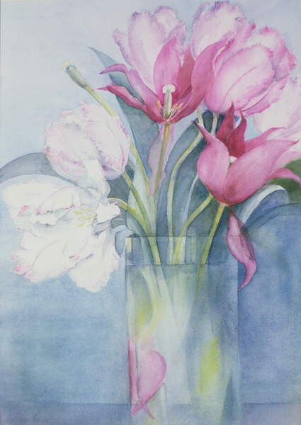 Samolepka Pink Parrot Tulips and Marlette