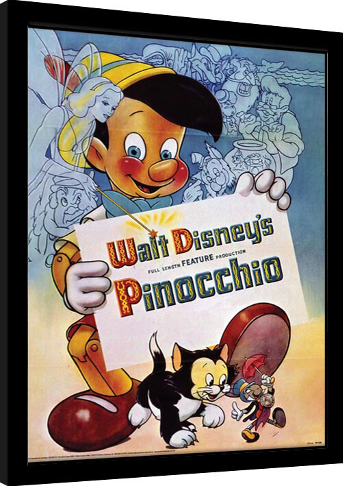 Zarámovaný plakát Pinocchio - Walt Disney Pinocchio