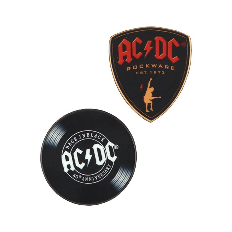 Pin, märke AC/DC - Logos | Ideer till originella presenter