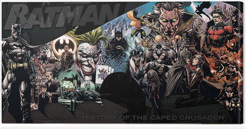 Cuadros en lienzo Batman - History of the Caped Crusader | Decoraciones de  la pared 