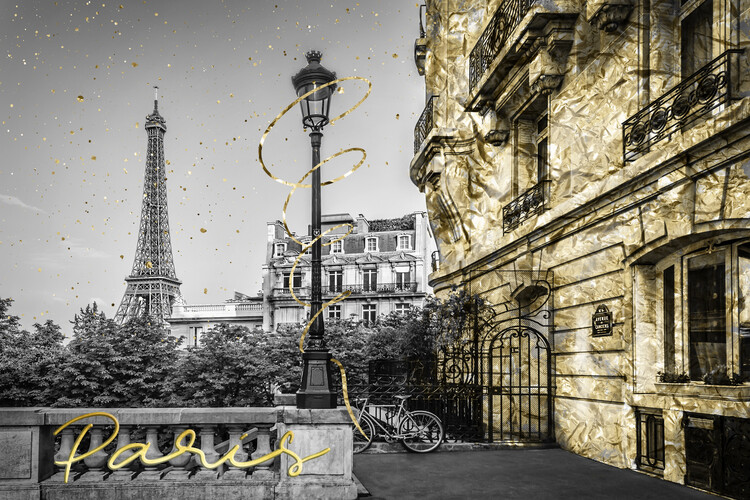 Cuadros en Lienzo Parisian Charm | golden