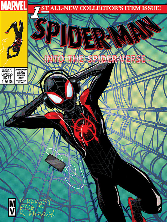Cuadros en lienzo Spider-Man: Un nuevo universo - Comic Cover |  Decoraciones de la pared 