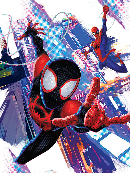 Cuadros en lienzo Spider-Man: Un nuevo universo - Duo | Decoraciones de la  pared 