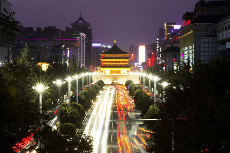 Cuadros en Lienzo China 10MKm2 Collection - City Night Xi'an