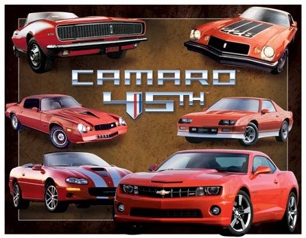Placă metalică Camaro 45th Anniversary