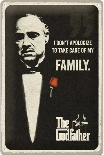 The Godfather - I don't apologize | Plăcuțe metalice retro de colecție