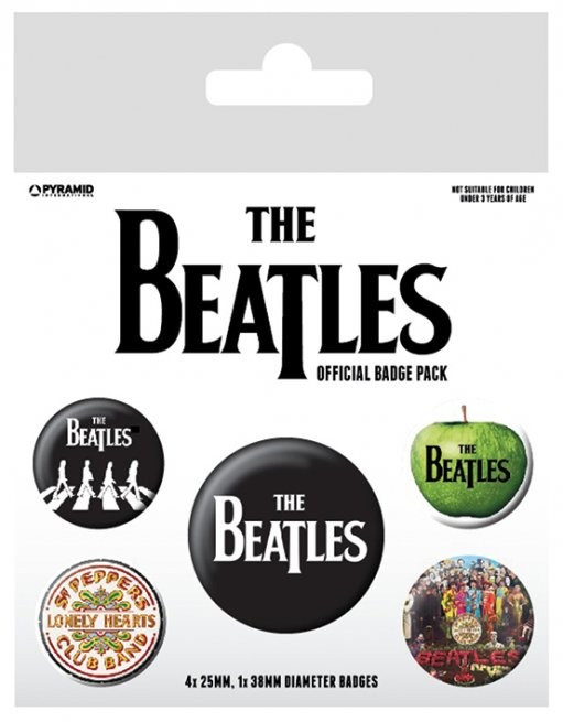 Odznaky set The Beatles - White