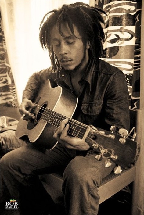 Plagát Bob Marley - sepia