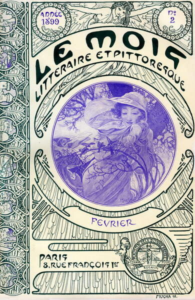 Plagát Cover of the magazine Le Month litteraire et picturesque