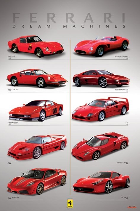 Plagát Ferrari - dream machines