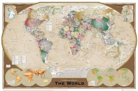 mapa sveta plakat Mapa sveta Plagát, Obraz na Posters.sk mapa sveta plakat