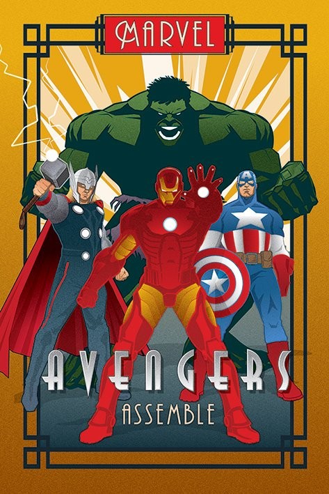 Plagát Marvel Deco - Avengers