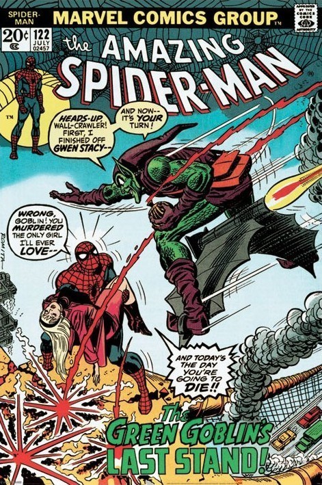 Plagát MARVEL RETRO - spider-man vs. green goblin