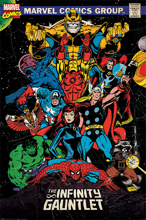 Plagát Marvel Retro - The Infinity Gauntlet