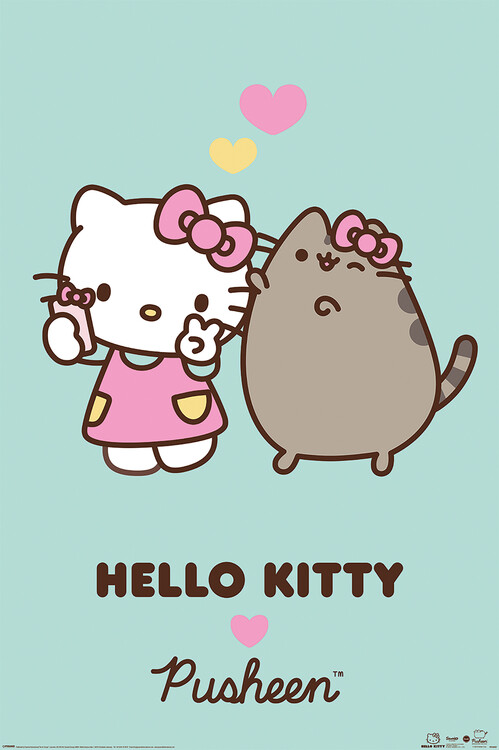 Plagát Pusheen x Hello Kitty - Love