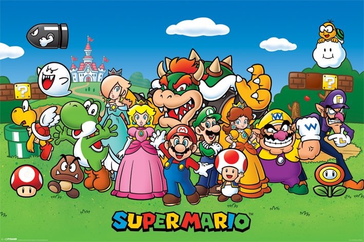 Plagát Super Mario - Characters
