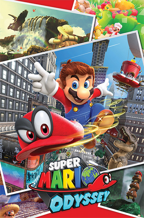 Plagát Super Mario Odyssey - Collage