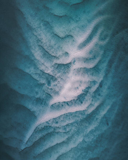 Plakat Aerial shot of river bed textures,