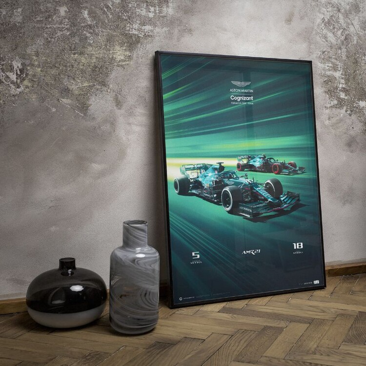 Aston Martin Cognizant Formula One Team - Season 2021 Kunsttryk Reproduktion, Billede på