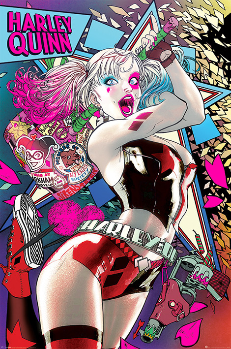 Batman - Harley Quinn Neon Plakat, Poster online på Europosters