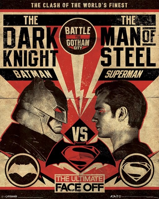 Batman V Superman - Fight Poster Plakat, Poster online på Europosters